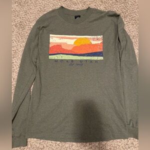 Green Long Sleeve Moab Utah Graphic Tee
